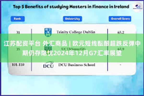 江苏配资平台 外汇商品 | 欧元短线酝酿超跌反弹中期仍存隐忧2024年12月G7汇率展望