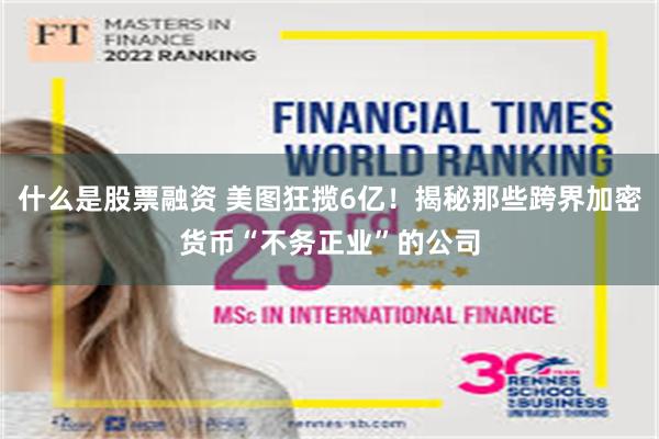 什么是股票融资 美图狂揽6亿！揭秘那些跨界加密货币“不务正业”的公司