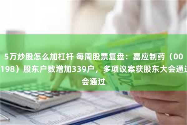5万炒股怎么加杠杆 每周股票复盘：嘉应制药（002198）股东户数增加339户，多项议案获股东大会通过