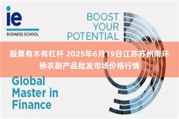 股票有木有杠杆 2025年6月19日江苏苏州南环桥农副产品批发市场价格行情