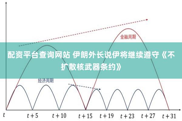 配资平台查询网站 伊朗外长说伊将继续遵守《不扩散核武器条约》