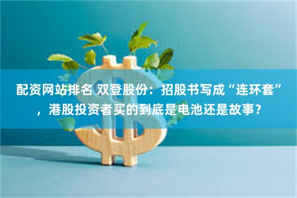 配资网站排名 双登股份：招股书写成“连环套”，港股投资者买的到底是电池还是故事？