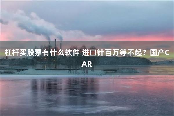 杠杆买股票有什么软件 进口针百万等不起?国产CAR
