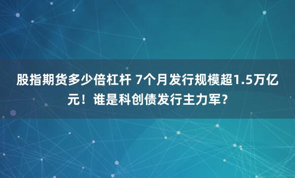 股指期货多少倍杠杆 7个月发行规模超1.5万亿元！谁是科创债发行主力军？